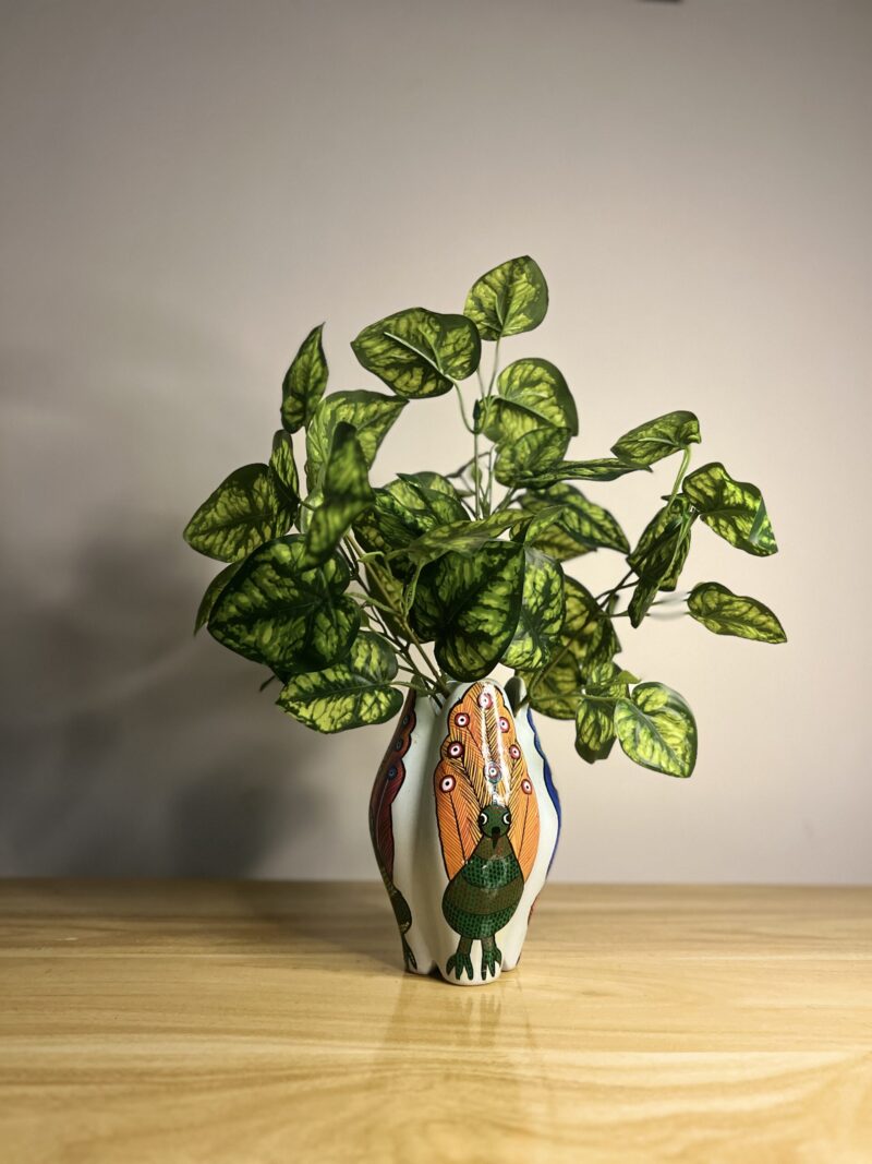 Ceremic Vase - Dancing Peacock Motif