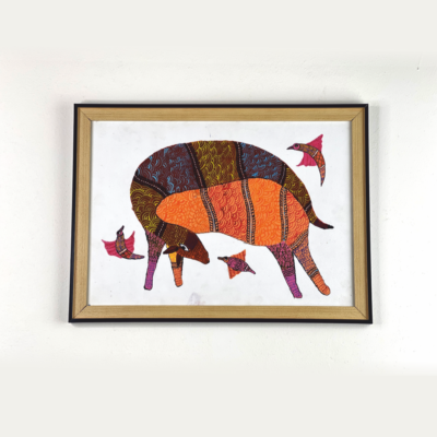 Kuchikala Acrylic Gond Art Painting (With Frame) Acrylic 14 inch x 18 inch Painting (With Frame)