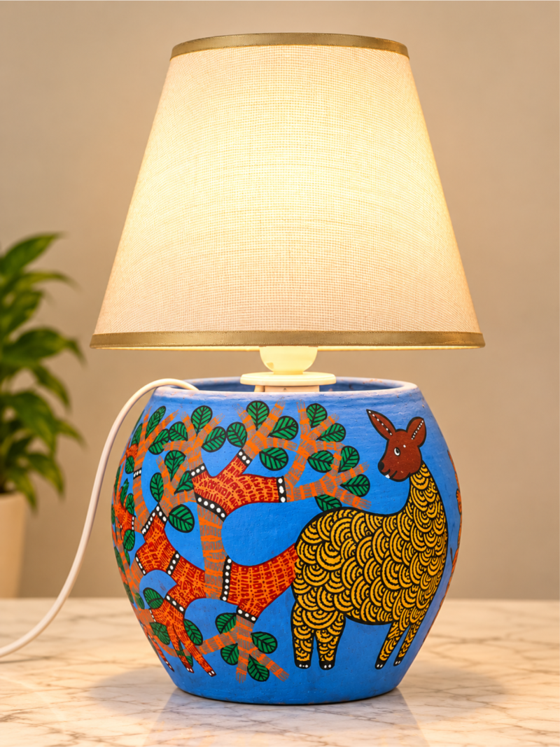 Aranya- Handcrafted Gond Art Table Lamp